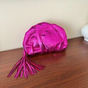 Rebecca Minkoff Rucjed Clutch - Hot Pink!